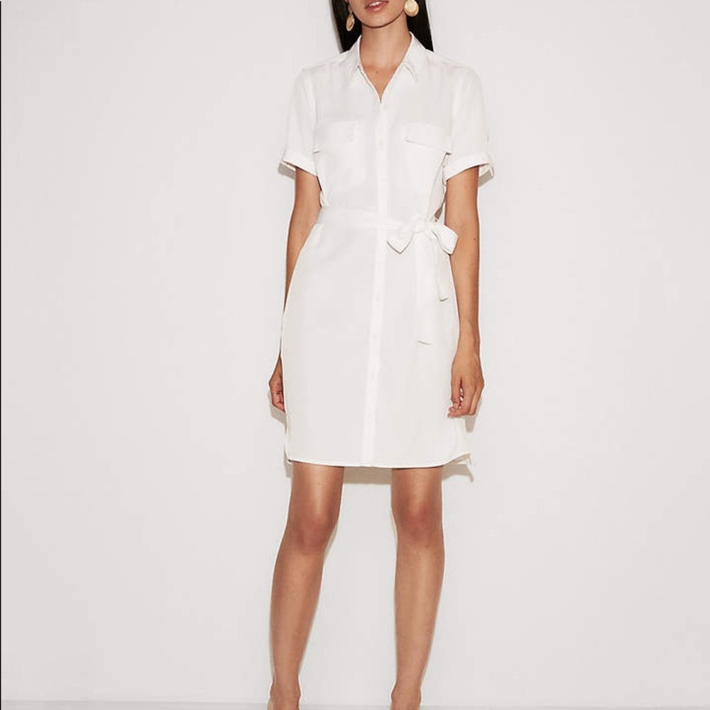 NWOT Express short sleeve shirt dress